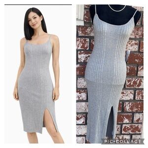 Cami  sweater dress with side slit